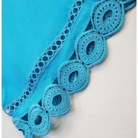 Ramy Brook Boho Beach Turquoise Blue Oversized Top Size Extra Small New - Picture 7 of 15